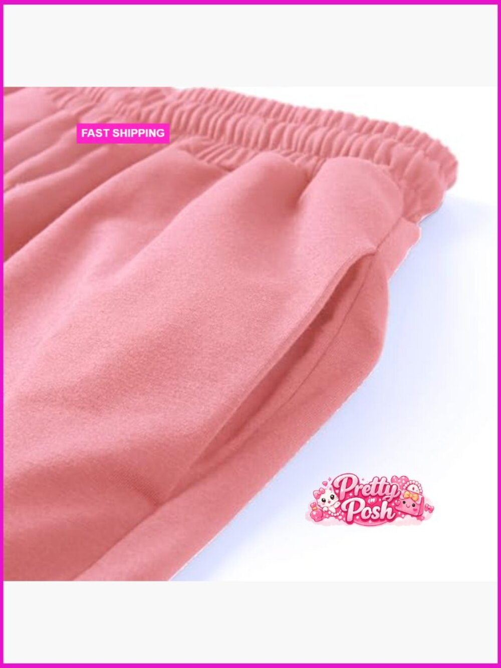 Cinch Bottom Sweatpants with Pockets, Cotton Blend Polyester - Picture 4 of 4